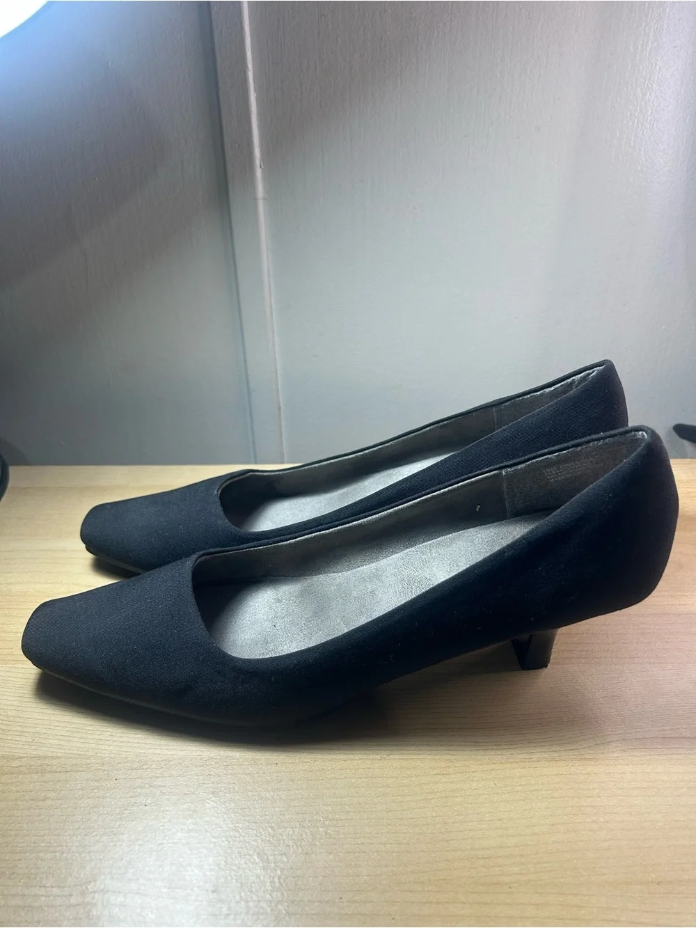 Classic Black Women's Square-Toe Pumps